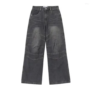 Jeans da uomo Pantaloni patchwork irregolari Hip Hop Streetwear Pantaloni in denim larghi per uomo Hi Street Vintage