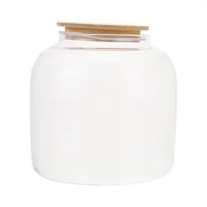 Storage Bottles Glass Tea Jar Canister Tea-leaf Sealed Lidded Coffee Beans Container Dust-proof