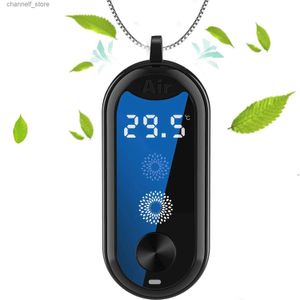 Purificadores de ar Mini purificador de aromaterapia pessoal wearable portátil temperatura mensurável 160 milhões de íons negativos purificador de ar automotivoY240329