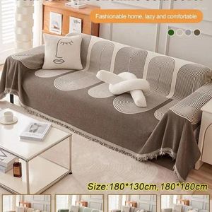 Cadeira cobre dupla face chenille sofá capa todas as estações slipcover cobertor toalha confortável sala de estar anti-risco cama de uma peça