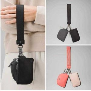 Dual Luxurys Beutel Armband Clutch Bag Lu Frauen Schlüsselbund Designer Brieftasche wasserdichte Mini -Yoga -Beutel abnehmbare Schlüsselkette