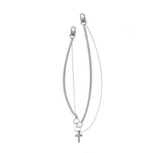 MAISON EMERALD Original Brand Niche Design Cross Silver Necklace Pants Lovers Tide Chain Female Fashion Jewelry For Party Gifts292h