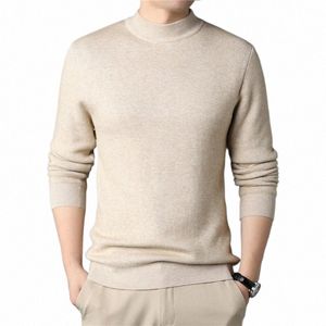 Mrmt 2024 Marke Neue Männer Cmere Pullover Hälfte Rollkragen Männer Pullover Stricken Pullover Für männliche Jugend Dünne Strickwaren Mann Pullover z14c #