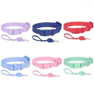 Dog Collars Waterproof Large Collar Macaron Color Adjustable Durable Training For Walking Pet Accessories Dropship