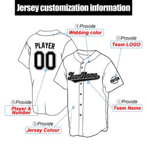 Camisa de beisebol personalizada masculina, números bordados e nomes de equipes, por favor, adicione observações para regata você