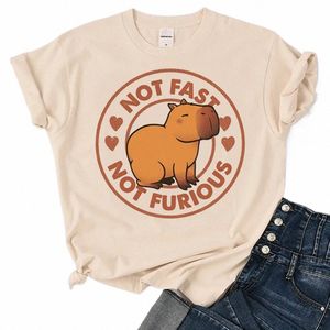 Capybara T-shirt Frauen Harajuku T-shirt Sommer Weiß Fi T-shirt Straykids Drucken frauen Rundhals T-shirts Plus Größe Tops C3hY #