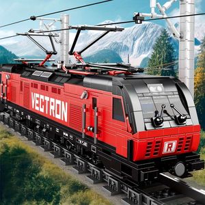 66019 Elektrikli Yolcu Tren 1889 PCS Model Yapı Taşları Noel Doğum Günü Hediyeleri Eğlenceli Demiryolu Tack Dekorasyon Oyuncakları