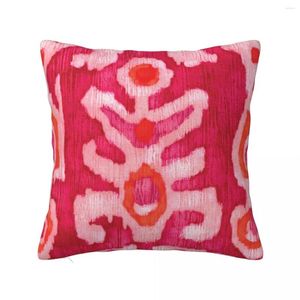 Pillow Pink & Orange Tribal Ikat Pillowcase Soft Polyester Cover Decorations Case Home Square 45X45cm
