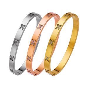 Armbänder Modisches, mit koreanischer Schnalle besetztes Diamantarmband, modisch und vielseitig, voller Diamanten, High-End-Gefühl, geometrisches Kreuz-Titanstahlarmband