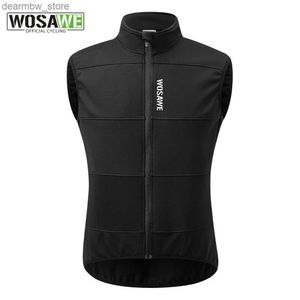 サイクリングジャケットWOSAWE WINTER CYCLING VEST WEAR UP CICLISMO NOEVELESS BIKE BICYCLE JACKET MTB COAT WINDPROOFサイクリング衣料品