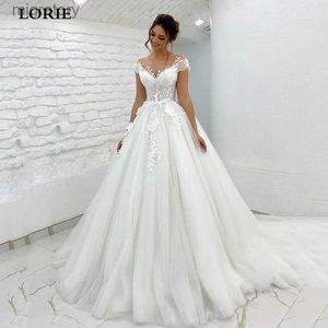 Abiti sexy urbani LORIE Abito da sposa principessa con spalle scoperte Applicazioni di pizzo 3D Boho Sposa Vestido De Novia Abiti da ballo su misura 2022 yq240329