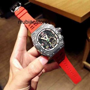 Men Luxury Mens Watch Deluxe Automatic Chain Movement Ceramic Case Imported Rubber Belt Needle Sapphire Glass