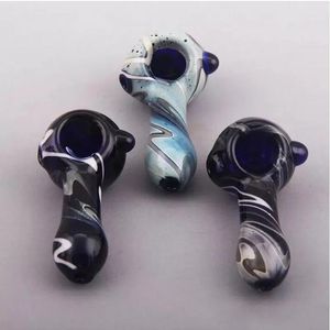 Wholesales 3 Inch Smoking Hookah Tobacco Spoon pipe Colored Mini Glass Pipe Small Hand Pipes For Oil Burner Dab Rig Bong