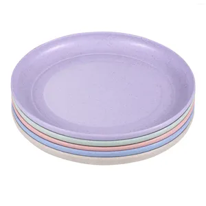 Dinnerware Sets 5 Pcs Plates Kids Trays For Eating Camping Flatware Microwave Safe Dish Unbreakable Dinner Micro-wave Oven