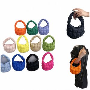 2024 Fi Mini Cloud Borsa a pieghe Borsa a tracolla trapuntata Fi per donna Puffer Gnocco Borsa Tote Bag Borse increspate 07D9 #