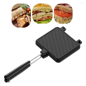 Pans Gas Non-Stick Sandwich Maker Iron Bread Toast Breakfast Machine Pancake Baking Barbecue Oven Mold Mould Grill Frying Pan