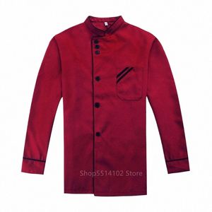 restaurant Chef Uniform Kitchen Jacket Cooking Bakery Short/full Sleeve Plus Size Catering Food Service Breathable Collar Coat N1zK#