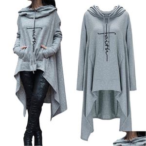 Womens Hoodies Sweatshirts Women Hooded Autumn Winter Fashion Long Sleeve Hoody Sweatshirt Harujuku Girl Cute Letter Print Tops Plus S Dhv9O