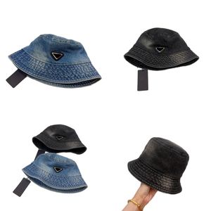 Popüler Tasarımcı Şapka Erkek İkonik Üçgen Geniş Kıl Kova Şapkası Kadınlar Plaj Saf Renk Denim Ekleme Kapakları Kadın Moda Partisi Spor HG146 B4