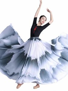 original Chinese Style Classical Dance Large Swing Skirt Modern Dance Costume Adult Practice Clothes Women's Elegant Skirt N1tS#