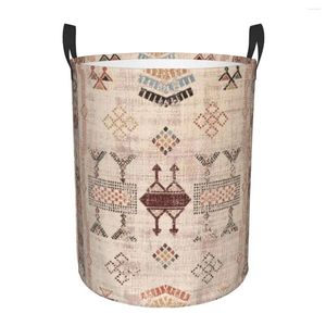 Laundry Bags Moroccan Traditional Carpet Arwtork Hamper Large Storage Basket Antique Bohemian Girls Boys Toy Organizer