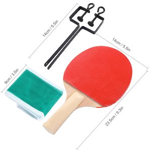 Kvalitetsbord Tennis Bat Racket 3 Bord Tennisbollar Långt handtag Ping Pong Paddel Racket Set med väskmonteringar Teleskopnät