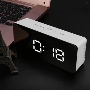 Table Clocks Kids Bookmarks With Timer Mirror Alarm Clock Digital Multifunction Electronic LED Temperature Snooze Ring For