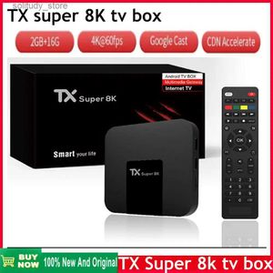 Set Üst Kutu Android 11.0 Akıllı TV Kutusu TX Süper 8K TV Kutusu 2G 16G Global Market Medya Oynatıcı Top Kutusu Set Q240330