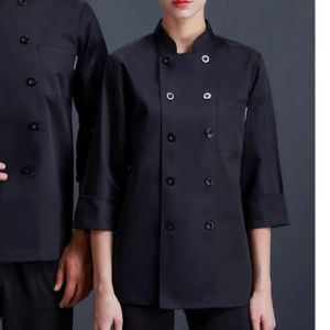 Стильная ресторанная униформа быстро сушильная куртка с двойной грудь