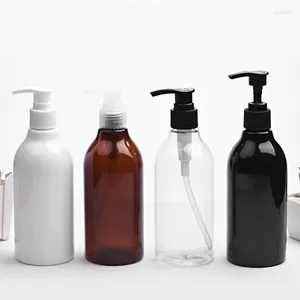 Storage Bottles 20pcs 300ml Empty Black Clear Plastic Bottle With Lotion Pump For Shampoo Dispenser Container Personal Care Cosmetic