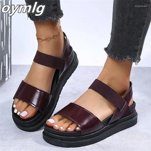 Casual Shoes Sports Sandals Women's 2024 Breattable Ins Tide Sponge Cake Tjocksoled Beach Enkel stor storlek