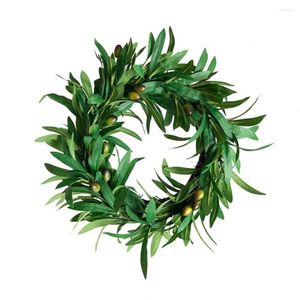 Decorative Flowers Simulation Hanging Olive Leaf Garland Artificial Vine Wedding Arch Arrangement Decorations Home Room Wall Decor