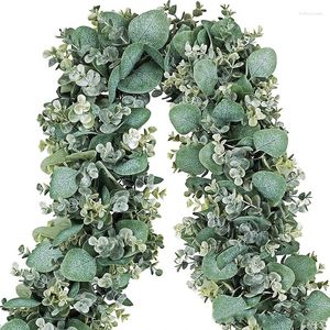 装飾的な花175cm偽のユーカリ人工植物Vine Green Garland Leaf Silk Ivy Wall Hange Wedding Party Decoration