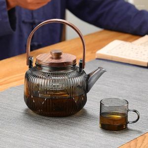 Conjuntos de chá 800ml doméstico alta temperatura resistindo fogão de cerâmica elétrica vapor e ebulição conjunto de chá pote de água