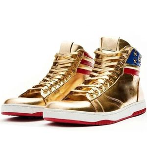 2024 Designer basketskor avslappnade löpskor The Never Surrender High-tops Trump Trumps Gold Custom Men utomhus sneakers Comfort Sport trendiga snörningstränare