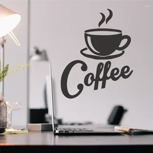 Wall Stickers A Cup Of Coffee Sticker Home Office Decor Decals Living Room Bedroom Self-adhesive Art Mural