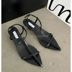 여성 샌들 패션 좁은 밴드 로우 힐 숙녀 검투사 신발 뾰족한 발가락 버클 샌달라스 Zapatos Muje