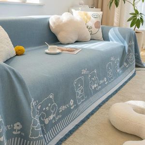 Chair Covers Soild Color Sofa Towel Soft Cute Cartoon Cover For Living Room Bay Window Pad L-shaped Decor