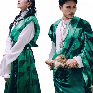 couple Style Tibetan Robe Wear Clothing Costumes Female Ethnic Trip Shoot Photo Stu Photography l4G9#