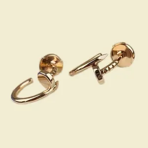 Luxury jewelry designer nail earrings for woman plating gold silver accessory designer womens earings wedding fashion bright stud earring zh208 E4