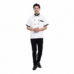 wholesales Le Chef Clothing Chef Whites Uniforms Unique Hotel Restaurant Kitchen Short Cook Jackets For Men and Women H40b#