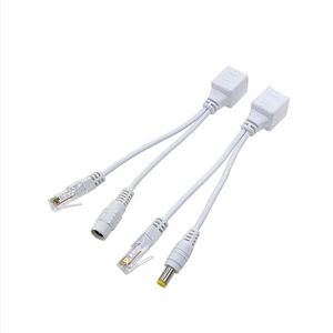 POE -adapterkabel RJ45 kabelkraft över Ethernet -adapterinsprutare Splitter DC 12 V 1 par för IP -kameror