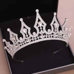 Ouro princesa headwear chique tiaras de noiva acessórios deslumbrantes cristais pérolas tiaras e coroas de casamento