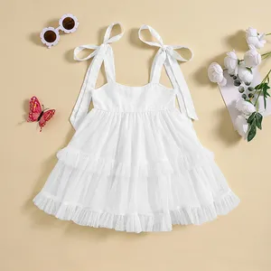 Girl Dresses Little Summer Tulle Dress Grovine floreale Tutu Spaghetti Strap Principessa Beach Sundass