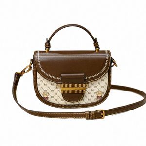 Luksusowa torba na siodło dla kobiet 2024 Hi-Q skóra torba na ramię FI Crossbody Bags for Girl Classic Menger torebka 44bx#