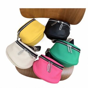 2023 New Crossbody Half Round Saddle Bag Colorful Wide Shoulder Strap Oblique Back Chest One Shoulder Women's Bag e3KD#