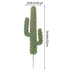 Fiori decorativi Piante grasse Cactus Modello Banchetto Piante da appartamento Piante d'appartamento Ornamento artificiale in cotone perlato vivo per interni