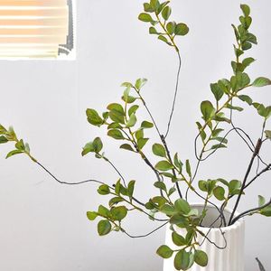 Dekorativa blommor simulerade kvistar lämnar gren Artificial Leaf Fake Pick Decor Simulation Ornament Diy Autumn Faux Christmas Tree