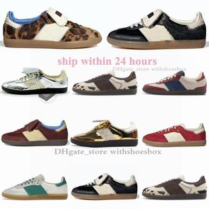 Buty do biegania Leopard Print Originals Country Og Wales Bonner Vintage Trenerer Low Sneakers Non-Slip Oute Podeszwa Modna klasyczna klasyczna mężczyźni kobiety swobodne buty biegaczy 36-45