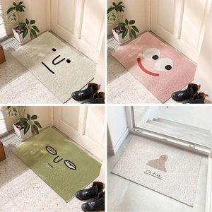 Welcome Doormat Entrance Hallway Mat Rug Rectangle Printed Non-Slip PVC Carpet Floor Rugs Cute Smile Front Door Mat Outdoor Rugs 240322